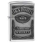 Bricheta Zippo 250JD.427 Jack Daniel's Label Pewter Emblem Classic Spirits fotografia produsului