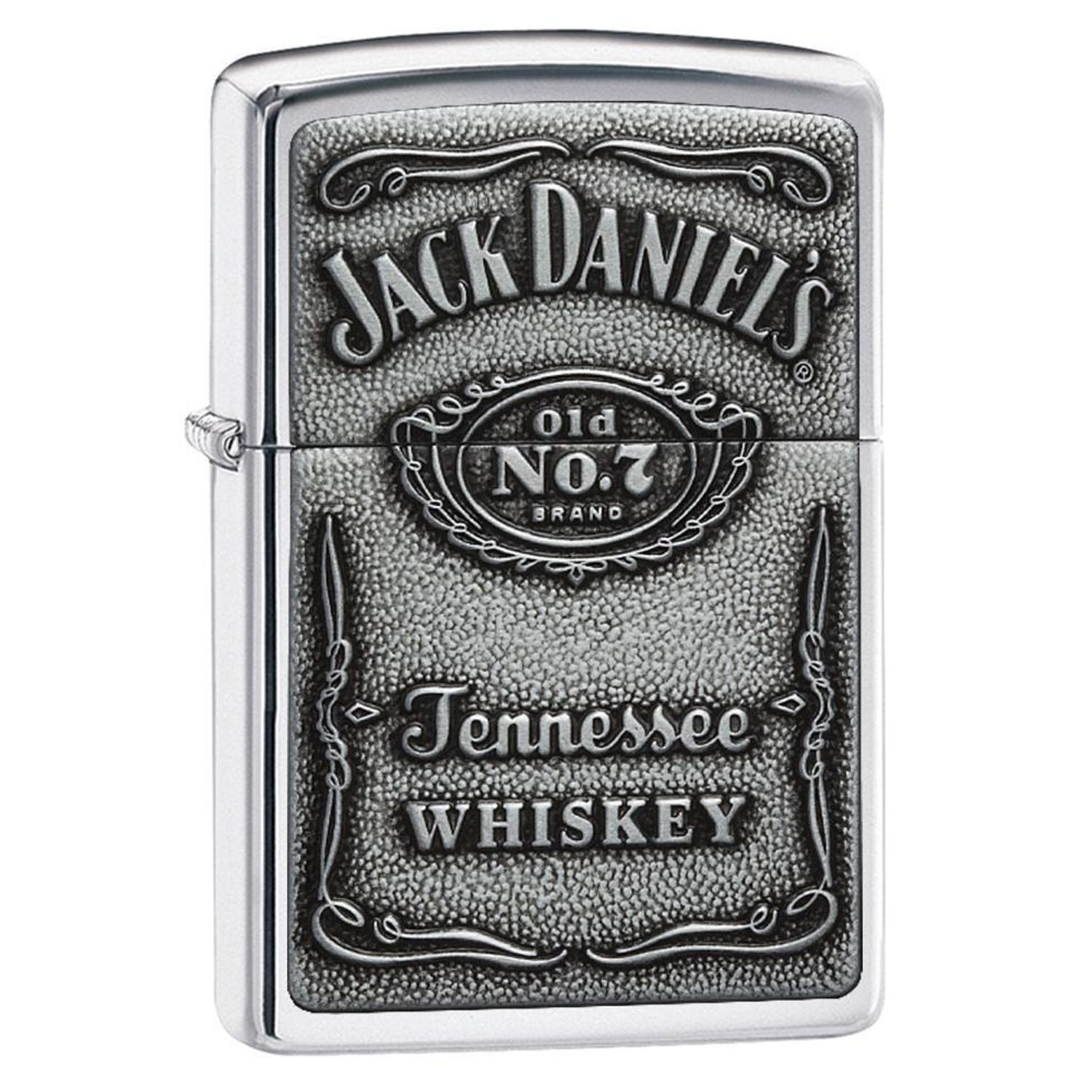 Bricheta Zippo 250JD.427 Jack Daniel's Label Pewter Emblem Classic Spirits fotografia produsului