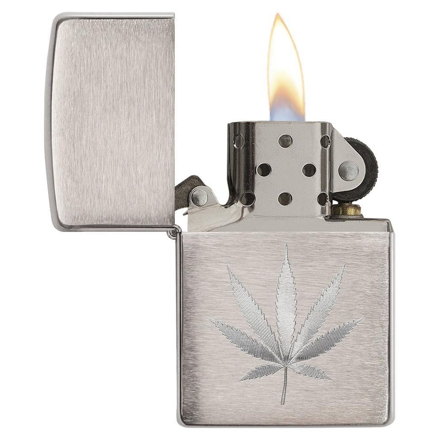Bricheta Zippo 29587 Marijuana Weed Leaf fotografia produsului View 3 L