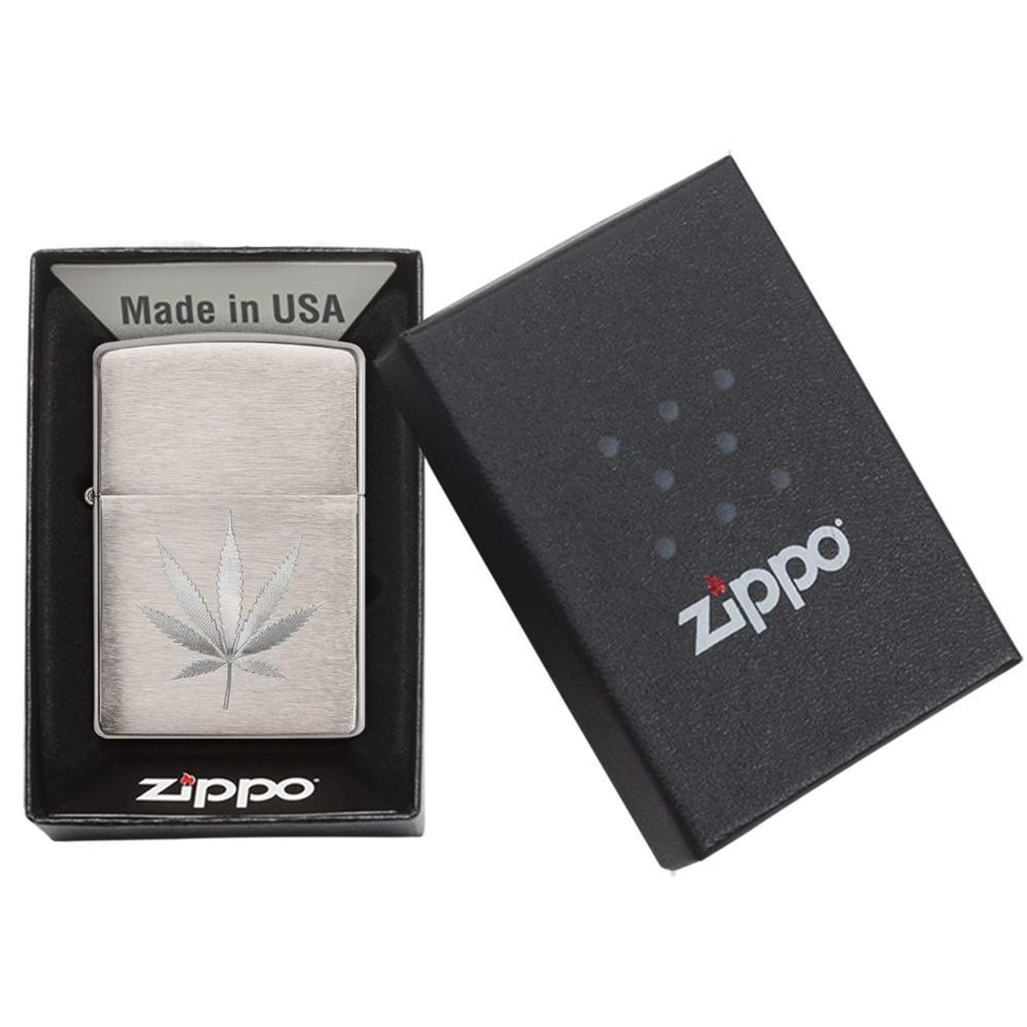 Bricheta Zippo 29587 Marijuana Weed Leaf fotografia produsului View 5 L