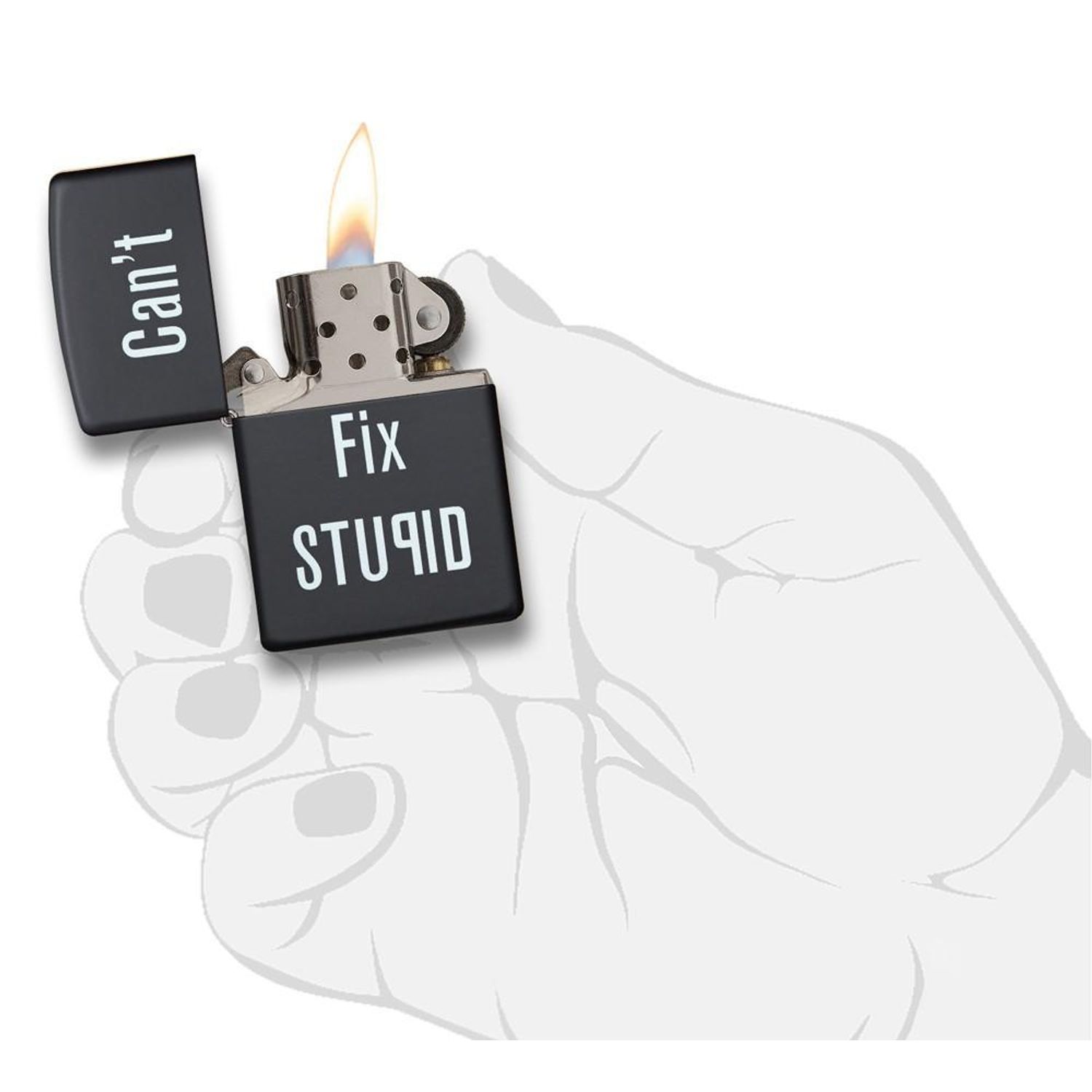 Bricheta Zippo 28664 Can't Fix Stupid fotografia produsului View 4 L