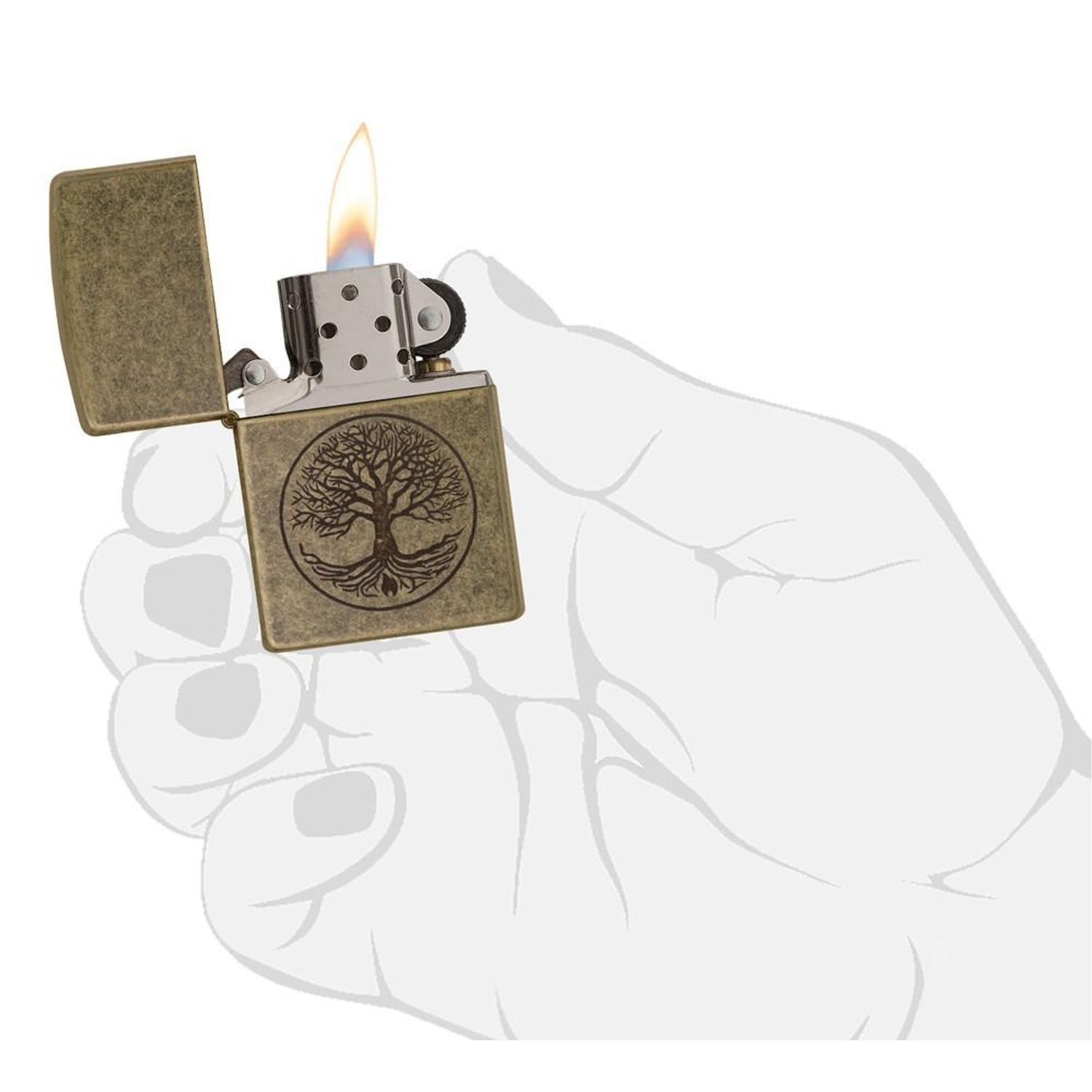 Bricheta Zippo 29149 Tree of Life fotografia produsului View 4 L