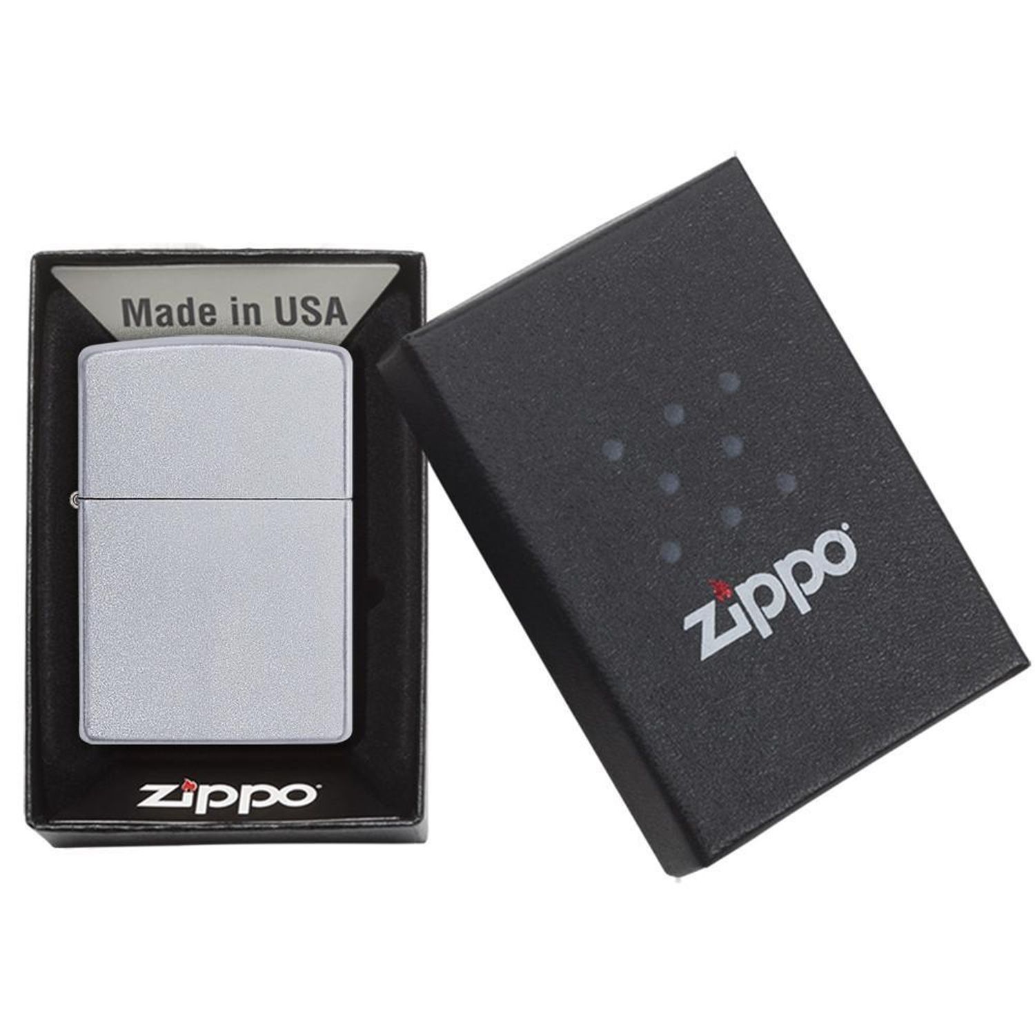 Bricheta Zippo 205 Classic Satin Chrome fotografia produsului View 6 L
