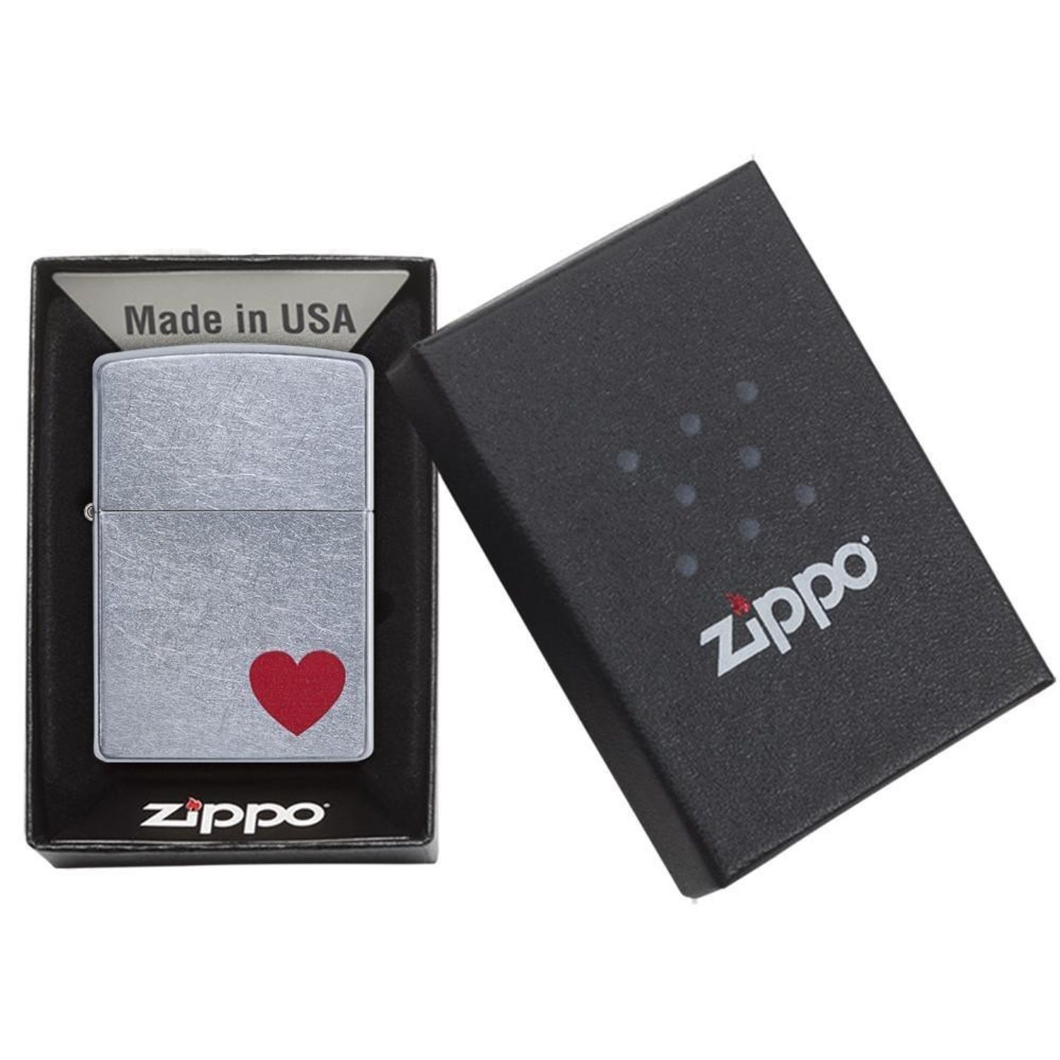 Bricheta Zippo 29060 Red Heart fotografia produsului View 5 L