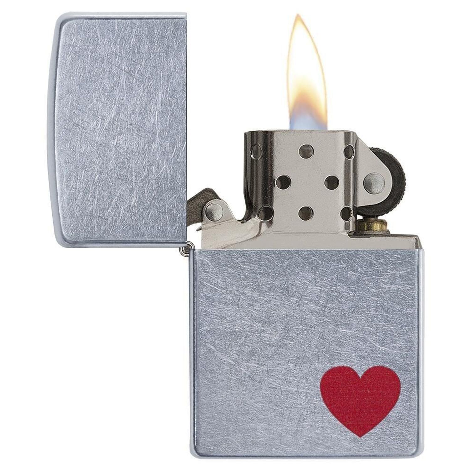 Bricheta Zippo 29060 Red Heart fotografia produsului View 3 L