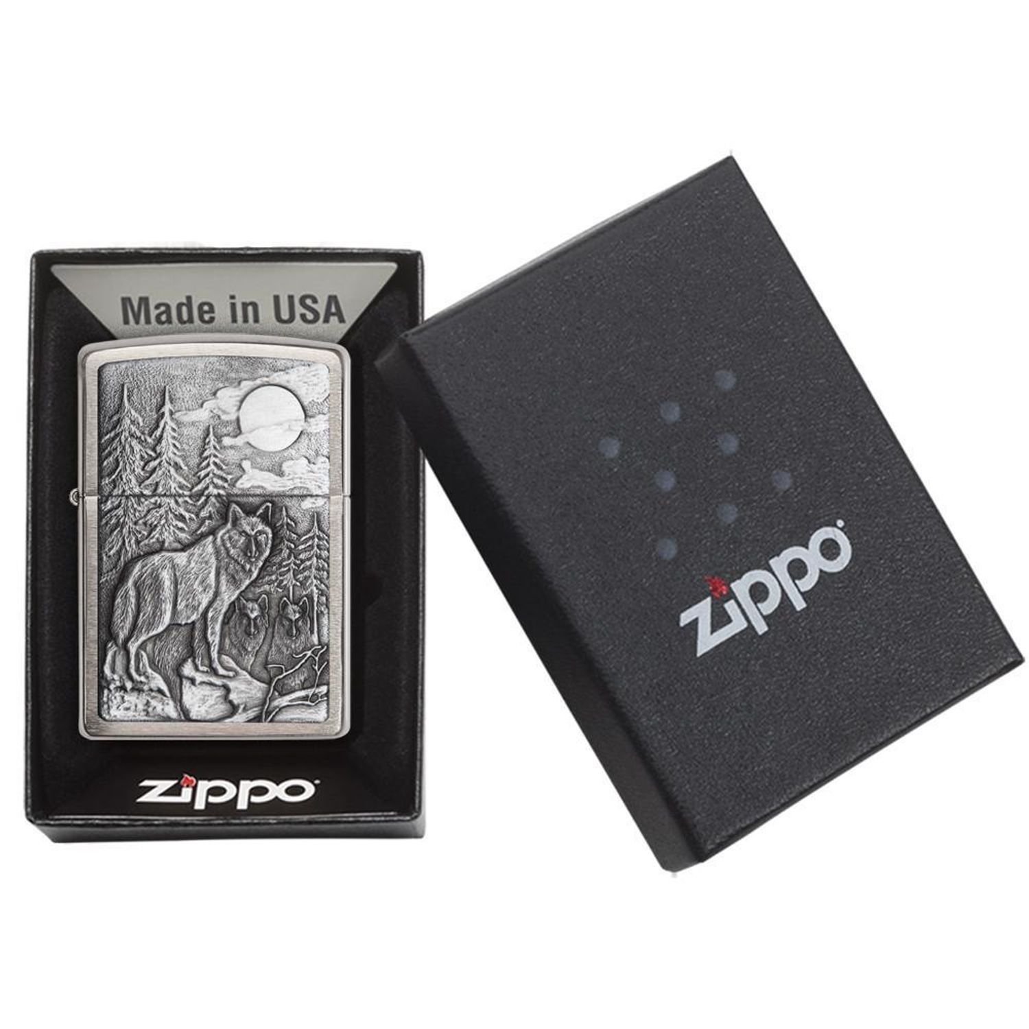 Bricheta Zippo 20855 Timberwolves Wolf fotografia produsului View 5 L