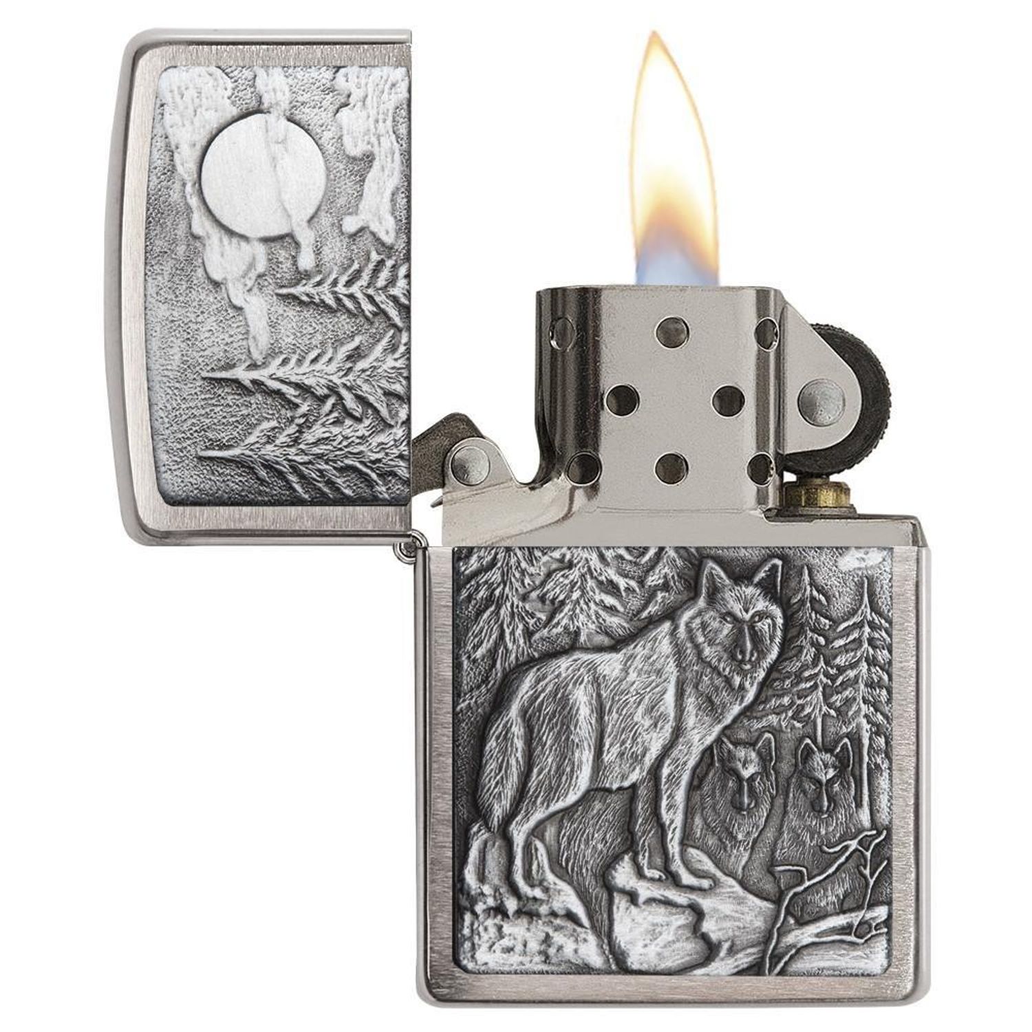 Bricheta Zippo 20855 Timberwolves Wolf fotografia produsului View 3 L