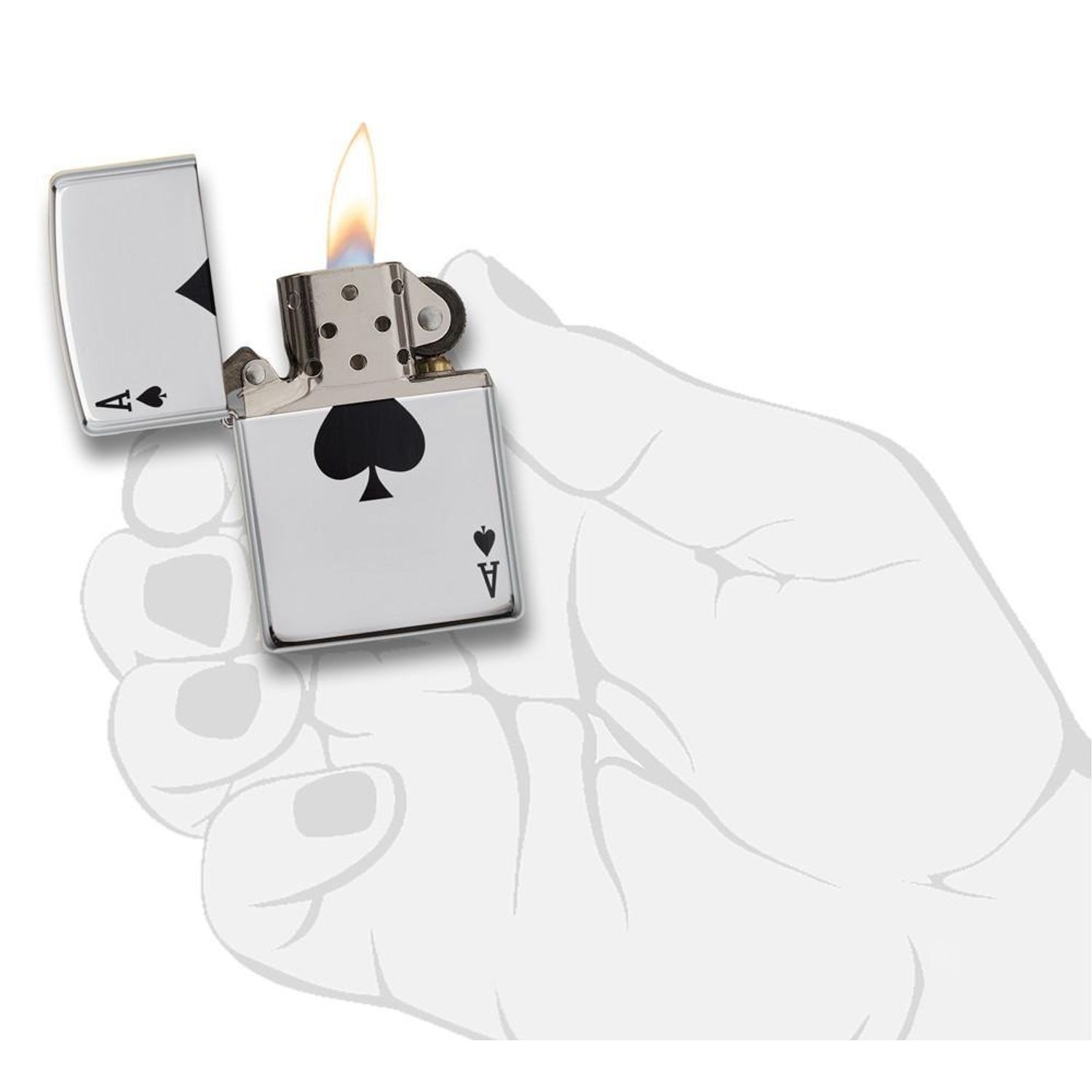 Bricheta Zippo 24011 Lucky Ace fotografia produsului View 4 L