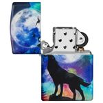 Bricheta Zippo 49683 Wolf Howling at Moon fotografia produsului View 4 S
