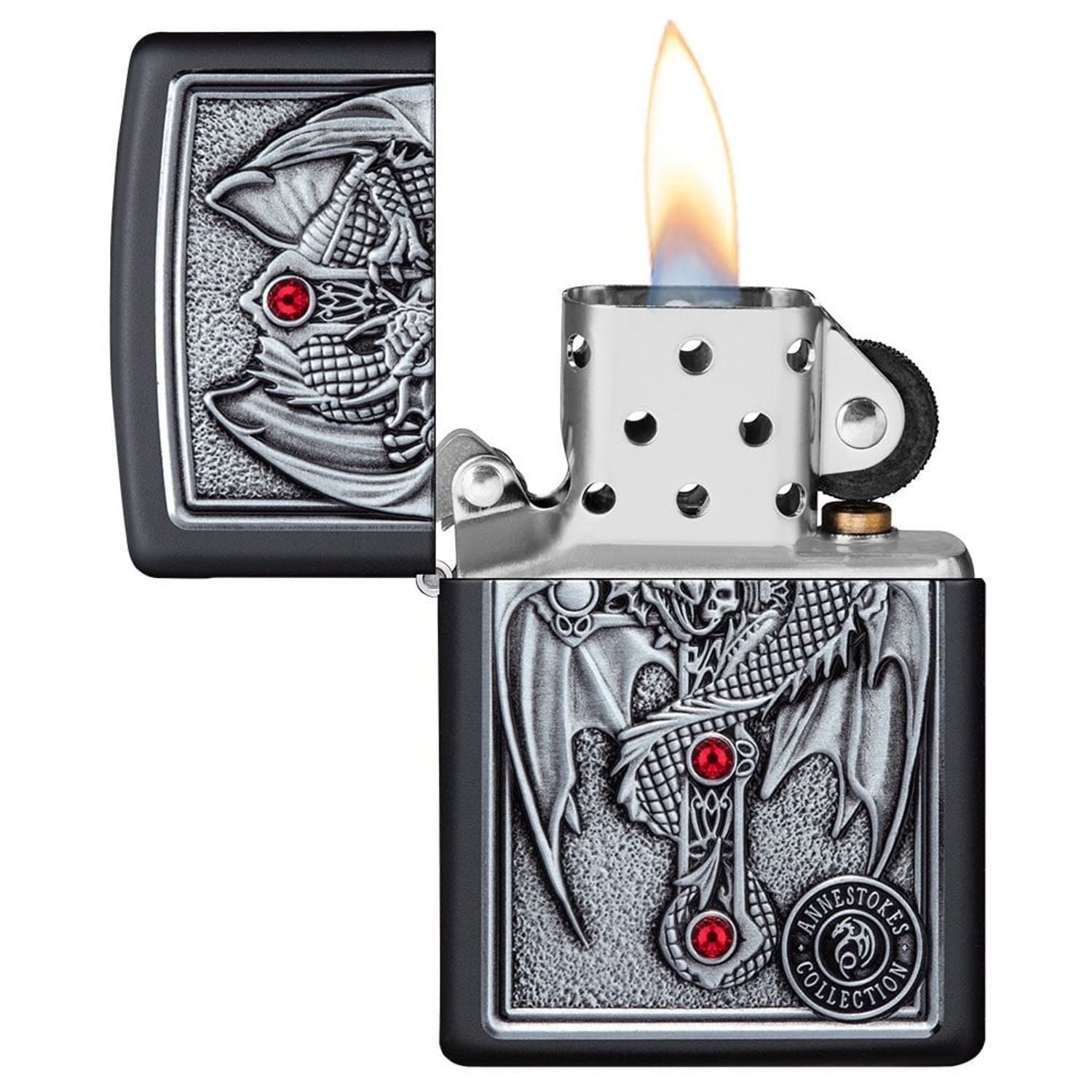 Bricheta Zippo 49755 Anne Stokes Gothic Guardian fotografia produsului View 3 L