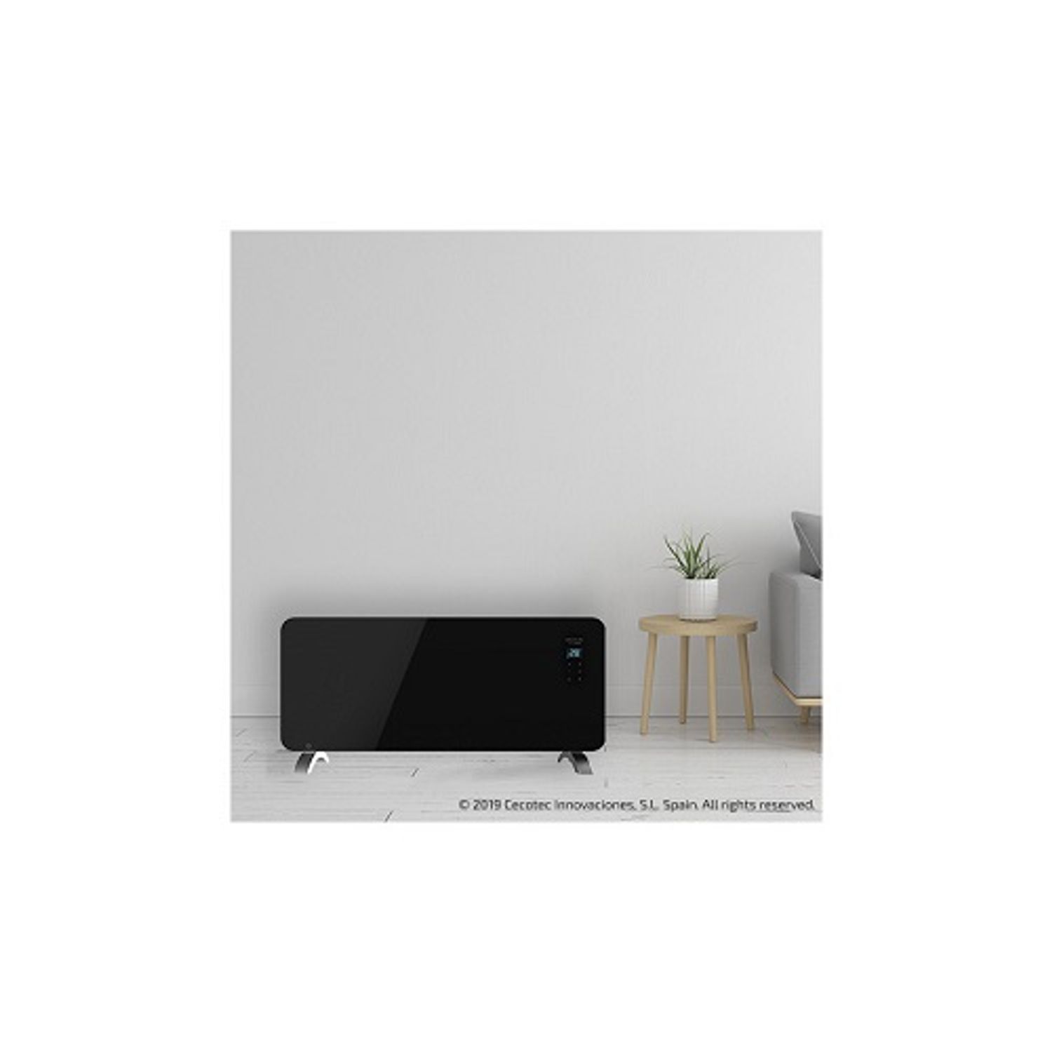 Convector electric de podea /perete, Wifi, SOGO 18445,1500W,  termostat electronic, negru fotografia produsului View 3 L