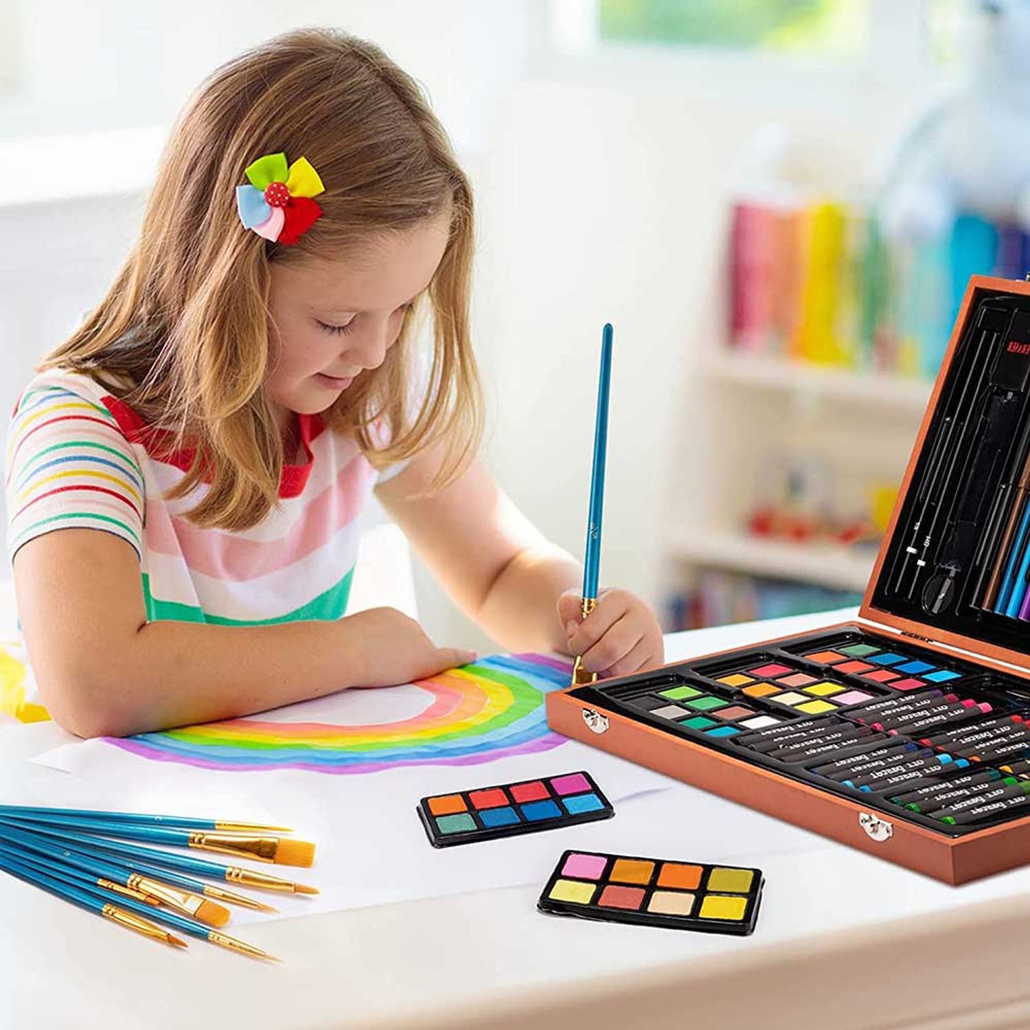 Set de desen 84 piese Timeless Tools, in cutie de lemn fotografia produsului View 2 L