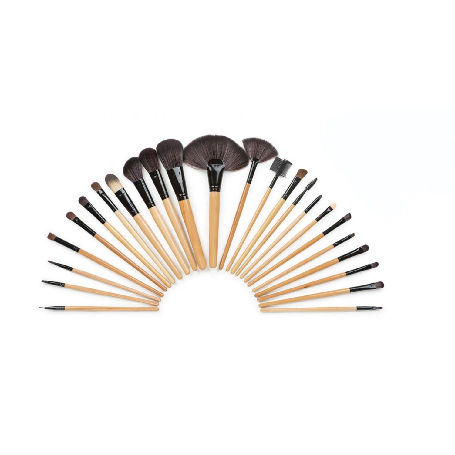 Trusa pensule machiaj Timeless Tools, 24 piese, Negru/Maro fotografia produsului View 5 L