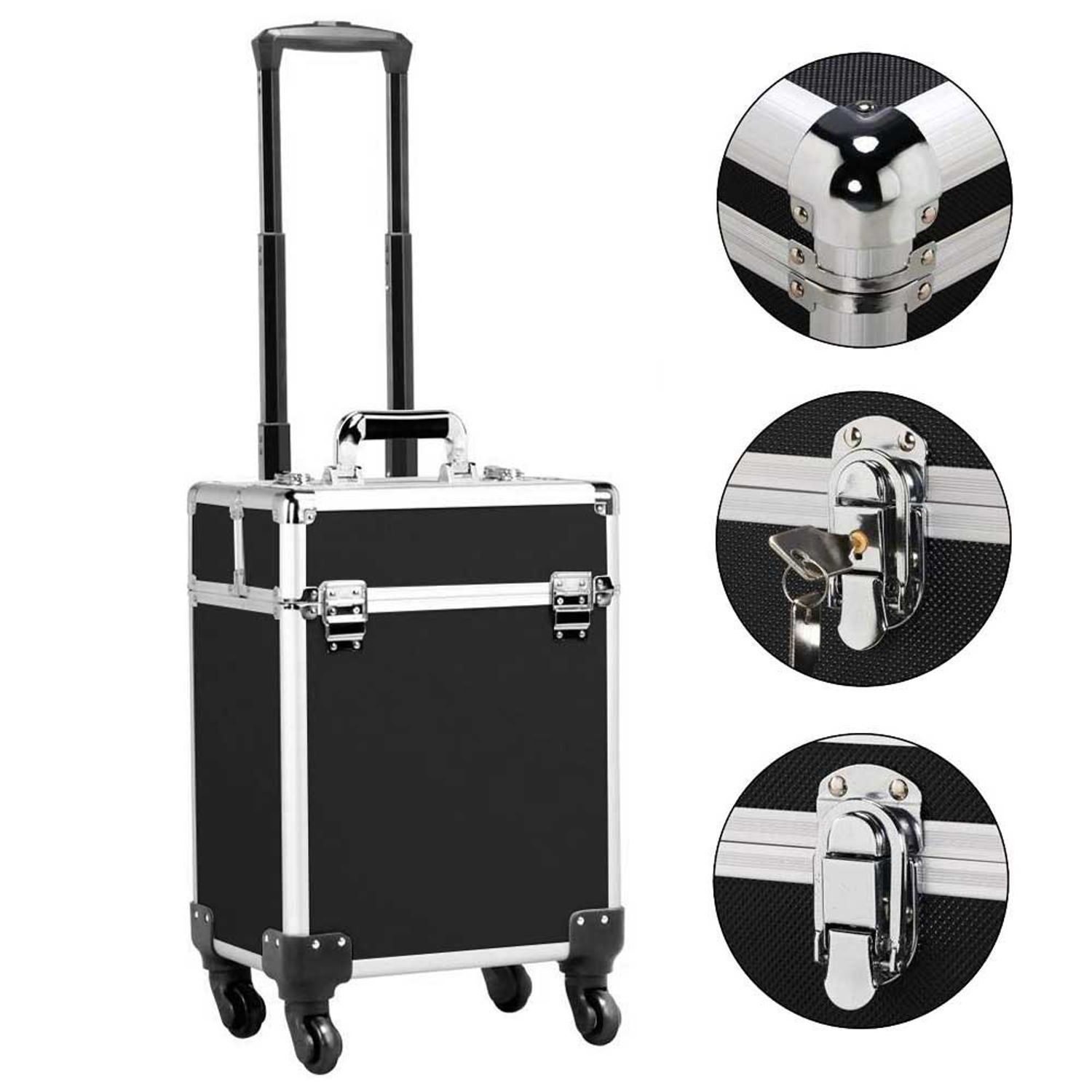 Geanta cosmetice Timeless Tools, tip troler, Negru fotografia produsului