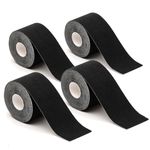 Set de 4 buc banda kinesiologica Timeless Tools, 5cm x 5m, Negru fotografia produsului