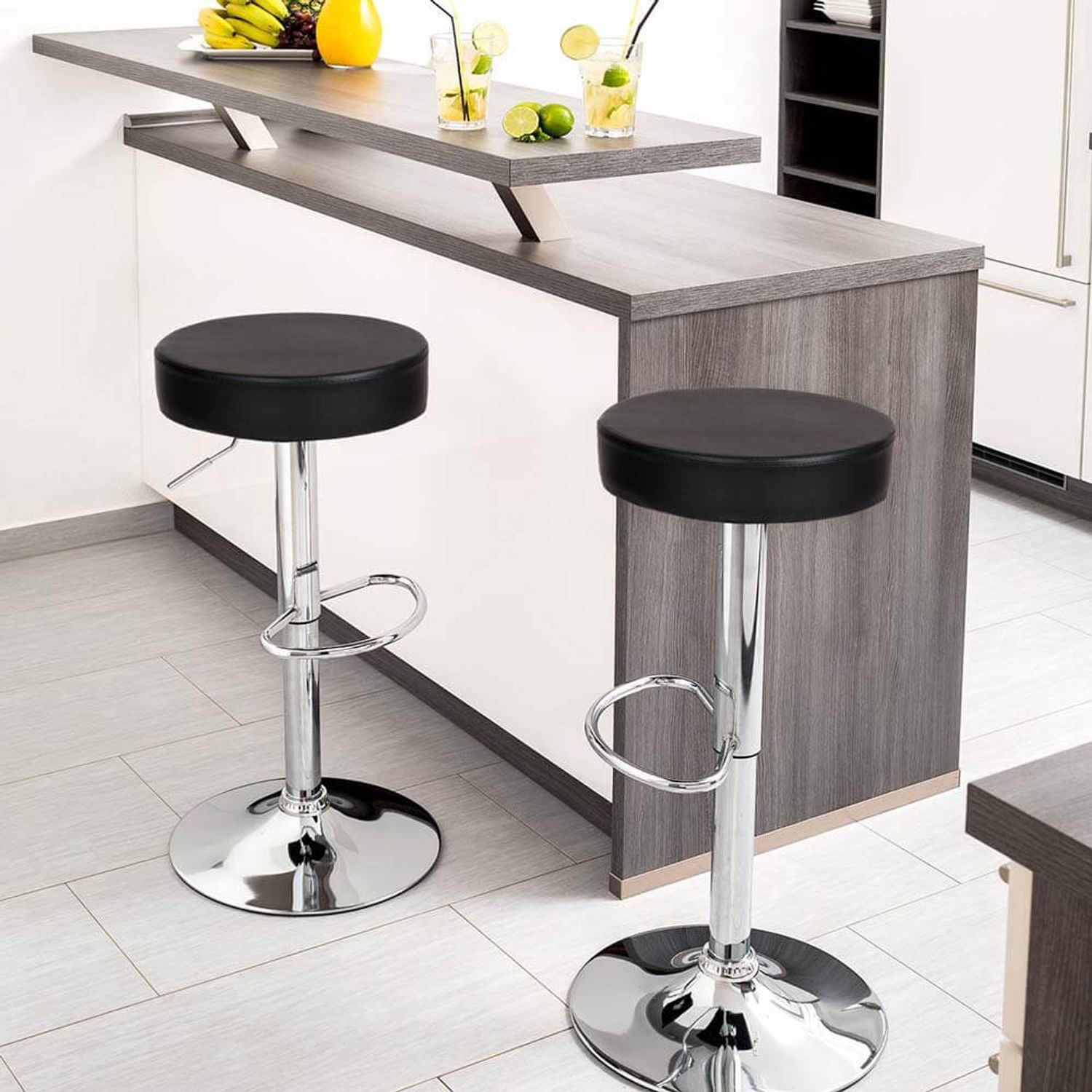 Set 2 scaune de bar Timeless Tools, stil clasic, Negru fotografia produsului View 2 L
