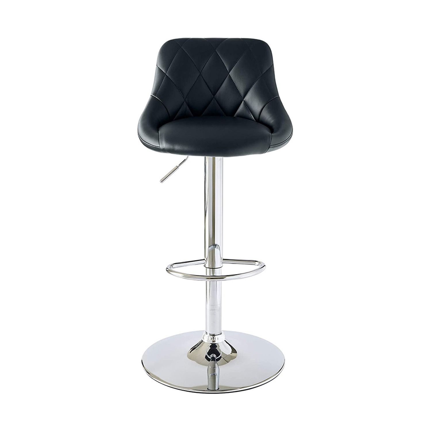 Set 2 buc scaune de bar cu spatar Timeless Tools. stil modern, reglabila pe inaltime, Negru fotografia produsului View 3 L