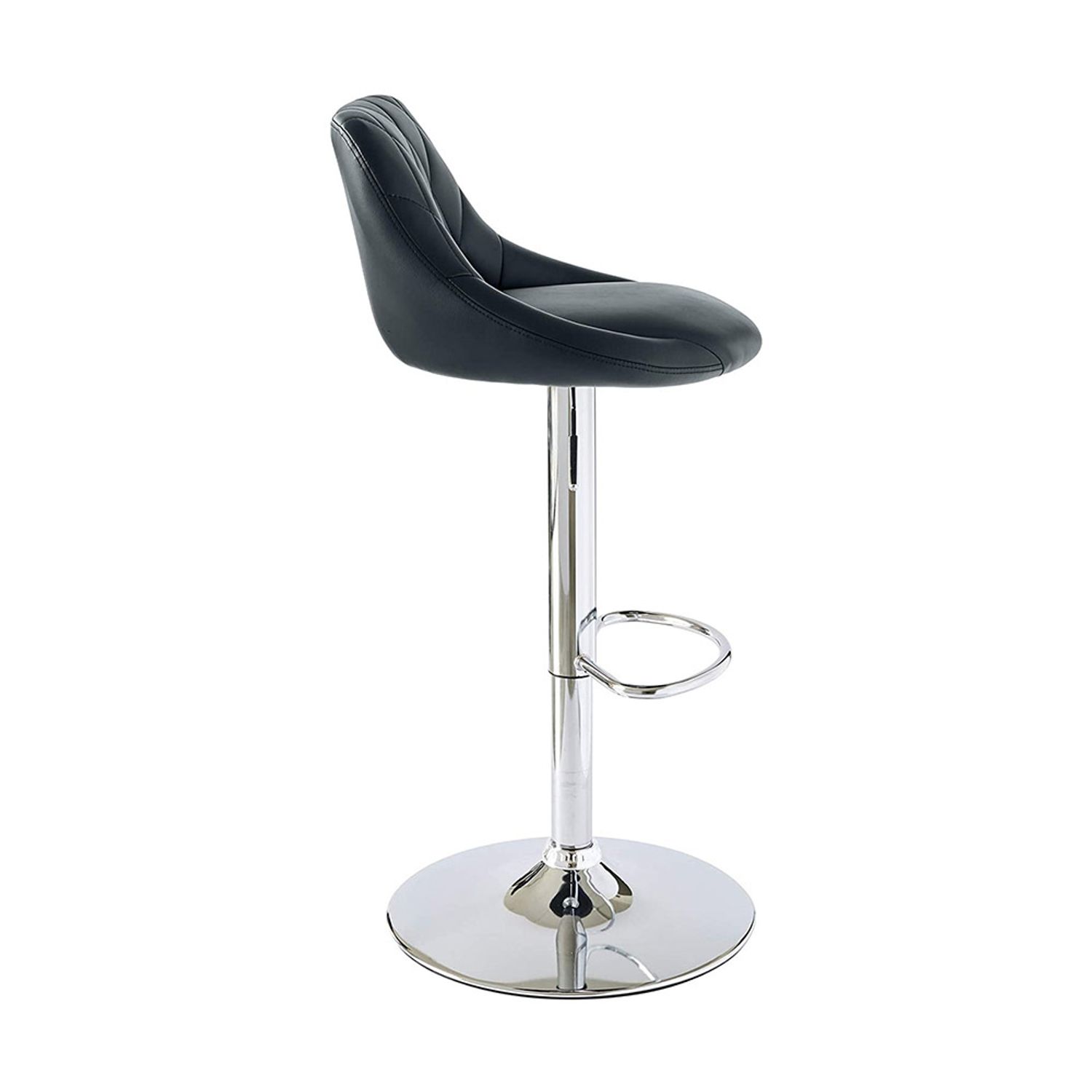 Set 2 buc scaune de bar cu spatar Timeless Tools. stil modern, reglabila pe inaltime, Negru fotografia produsului View 4 L