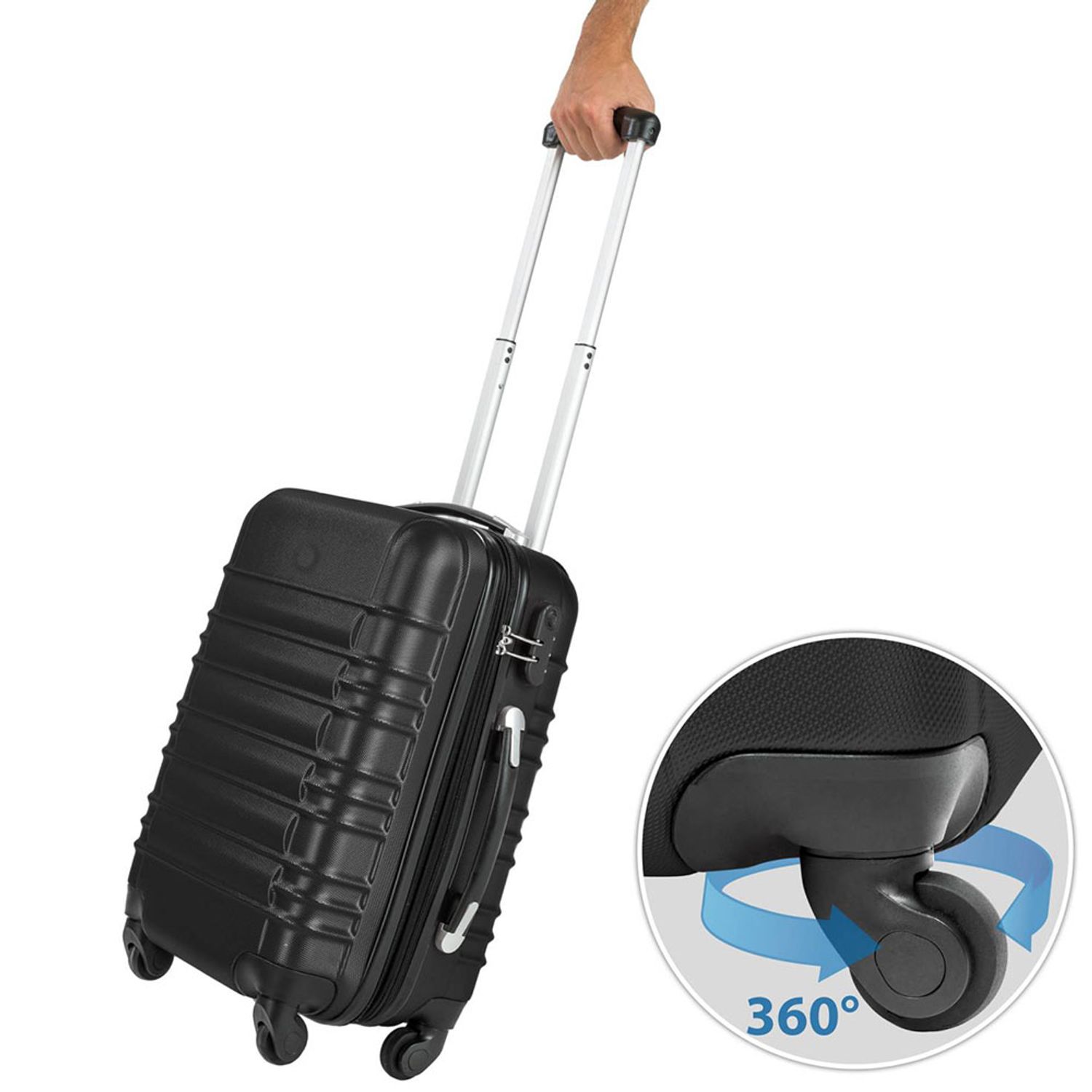 Set de 4 trolere Timeless Tools, cabina ABS, Negru fotografia produsului View 4 L
