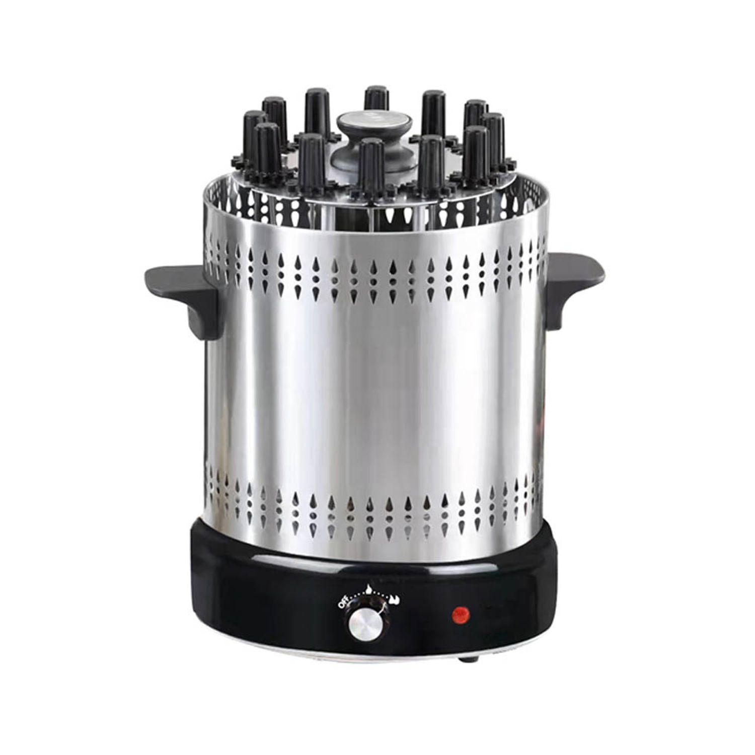 Gratar vertical Timeless Tools cu 12 buc frigarui inox rotative la 360&deg;, 1200 W fotografia produsului