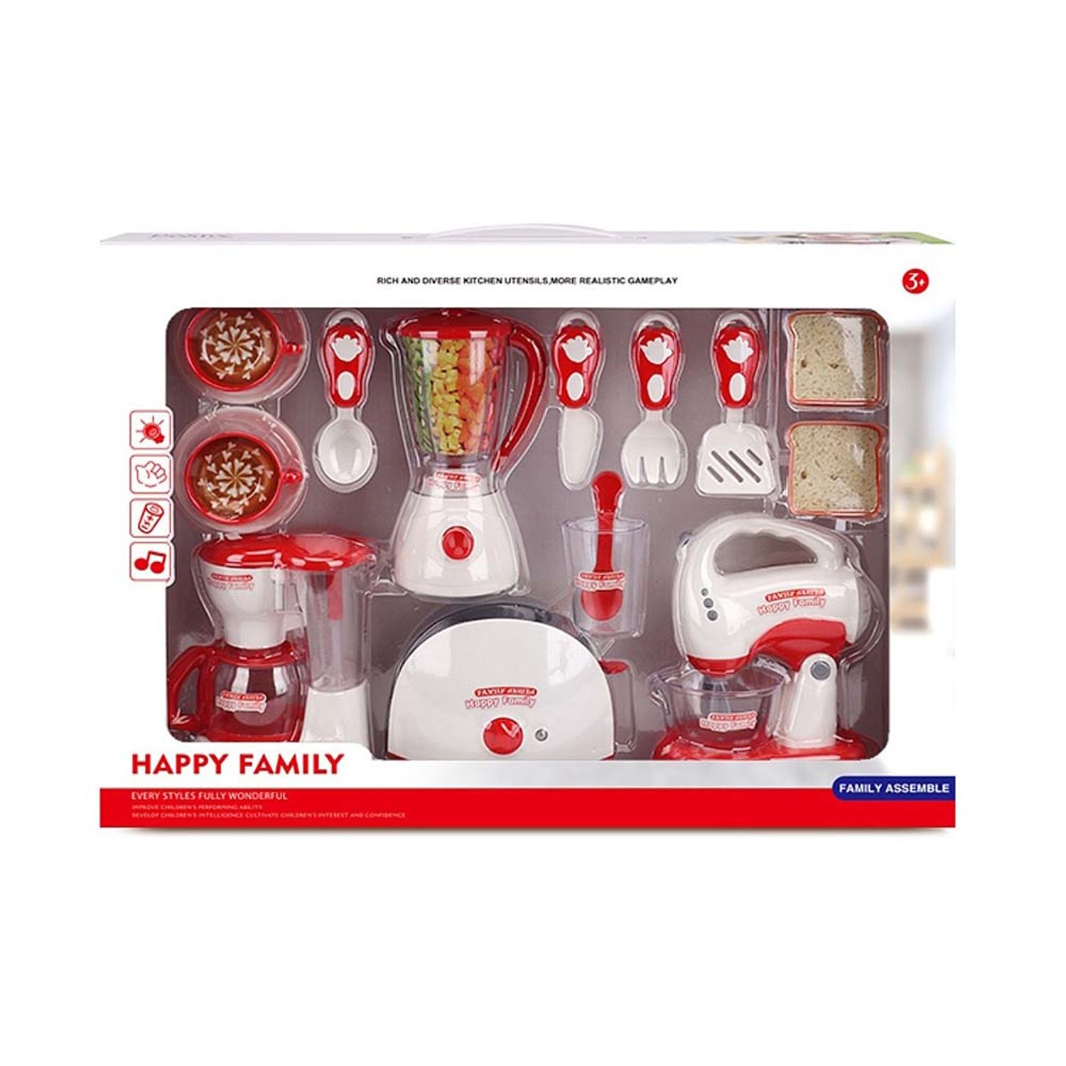 Set electrocasnice mici 4 buc Timeless Tools, cu efecte de sunete si lumini, cu 8 accesorii fotografia produsului View 2 L