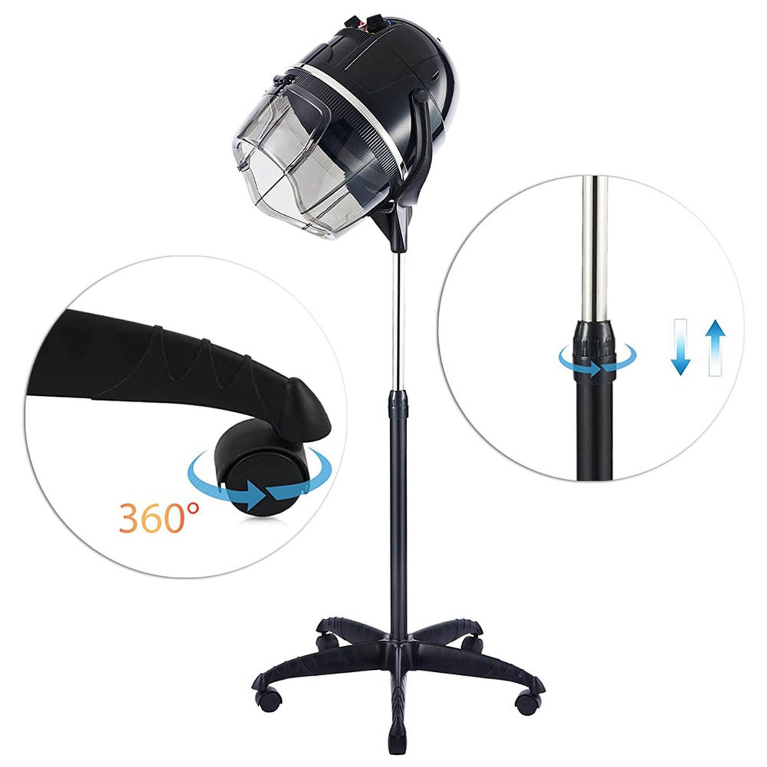 Uscator de par cu suport Timeless Tools, temperatura reglabila, regulator de timp fotografia produsului View 3 L