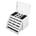 Cutie de bijuterii Timeless Tools, cu 6 compartimente, Alb fotografia produsului View 5 S