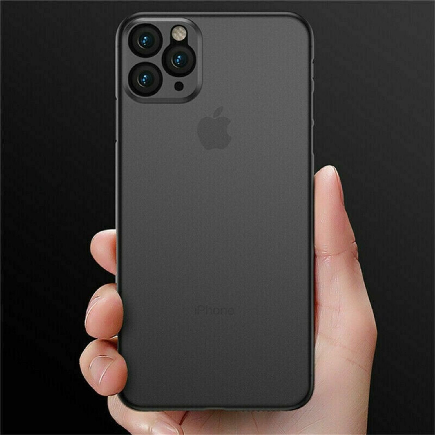 Husa de protectie ultra slim, Iphone 11 Pro Max, Gonga&reg; Negru fotografia produsului View 3 L
