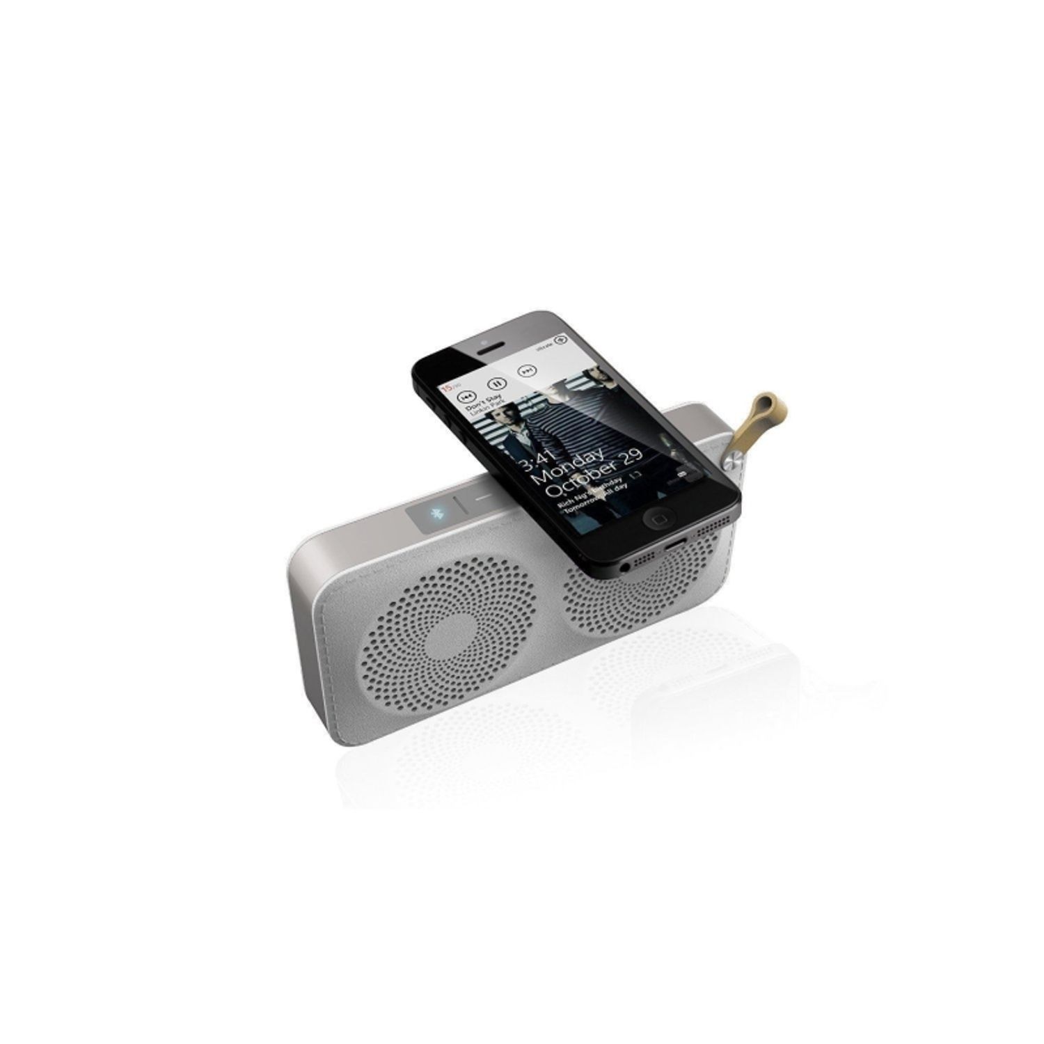Boxa portabila bluetooth, piele, alb, Bestbeans Alb fotografia produsului View 2 L