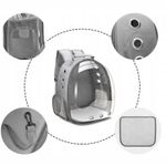 Rucsac transport animale de companie, tip panoramic, Gonga&reg; Gri fotografia produsului View 6 S
