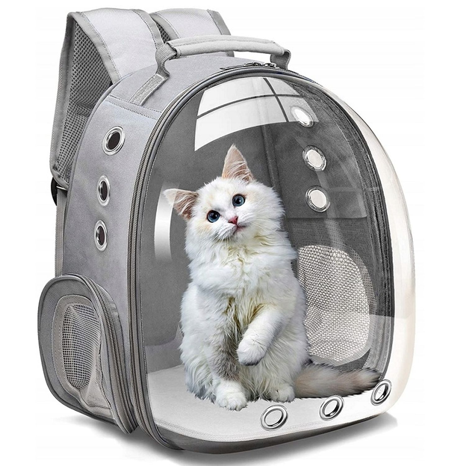 Rucsac transport animale de companie, tip panoramic, Gonga&reg; Gri fotografia produsului View 2 L