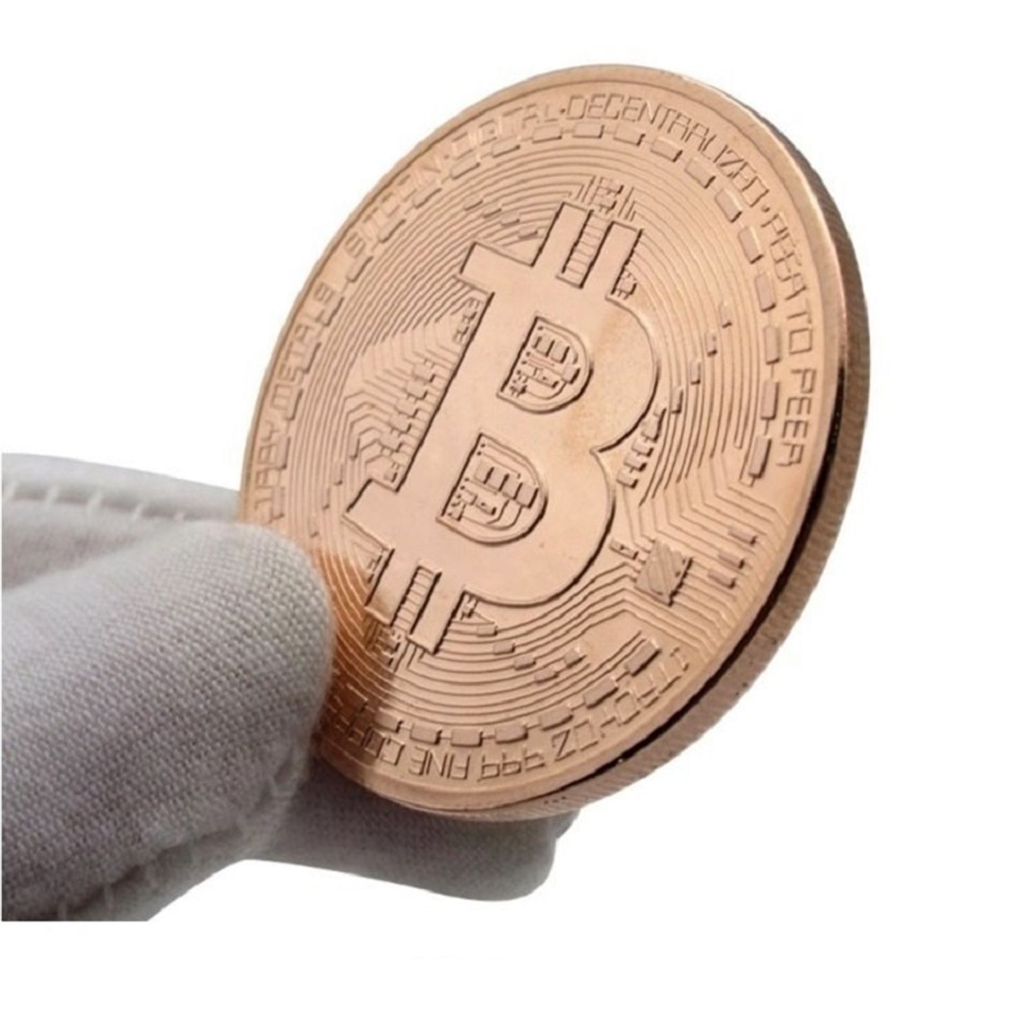 Moneda Bitcoin pentru colectionari Roz fotografia produsului View 5 L