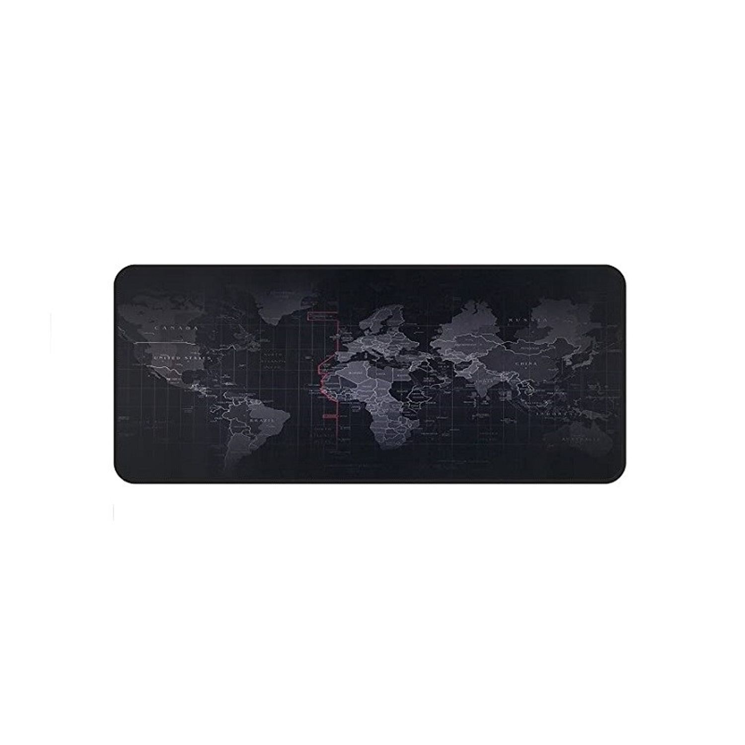 Mouse pad cu model harta lumii, Gonga&reg; Negru 80 x 30 cm fotografia produsului