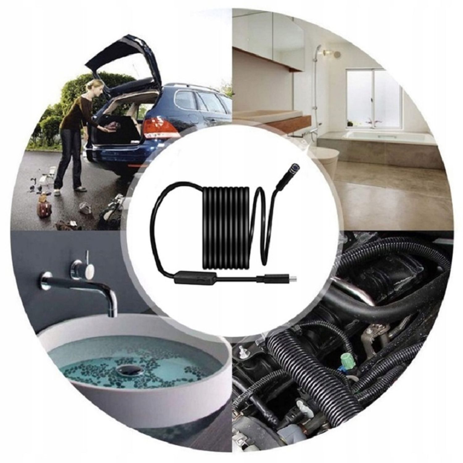Minicamera spion tip endoscop, rezistenta la apa, Gonga&reg; USBC fotografia produsului View 3 L