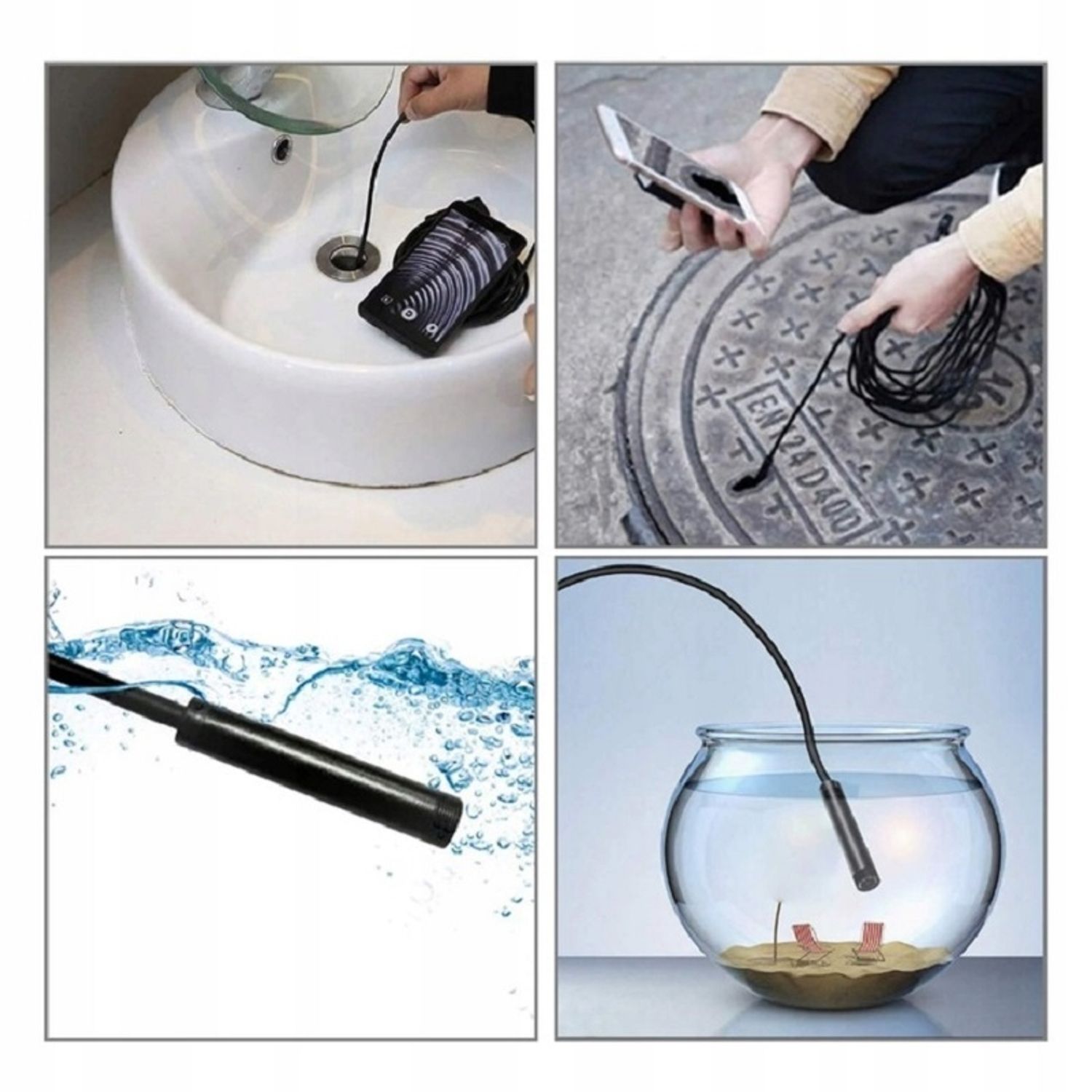 Minicamera spion tip endoscop, rezistenta la apa, Gonga&reg; USBC fotografia produsului View 5 L