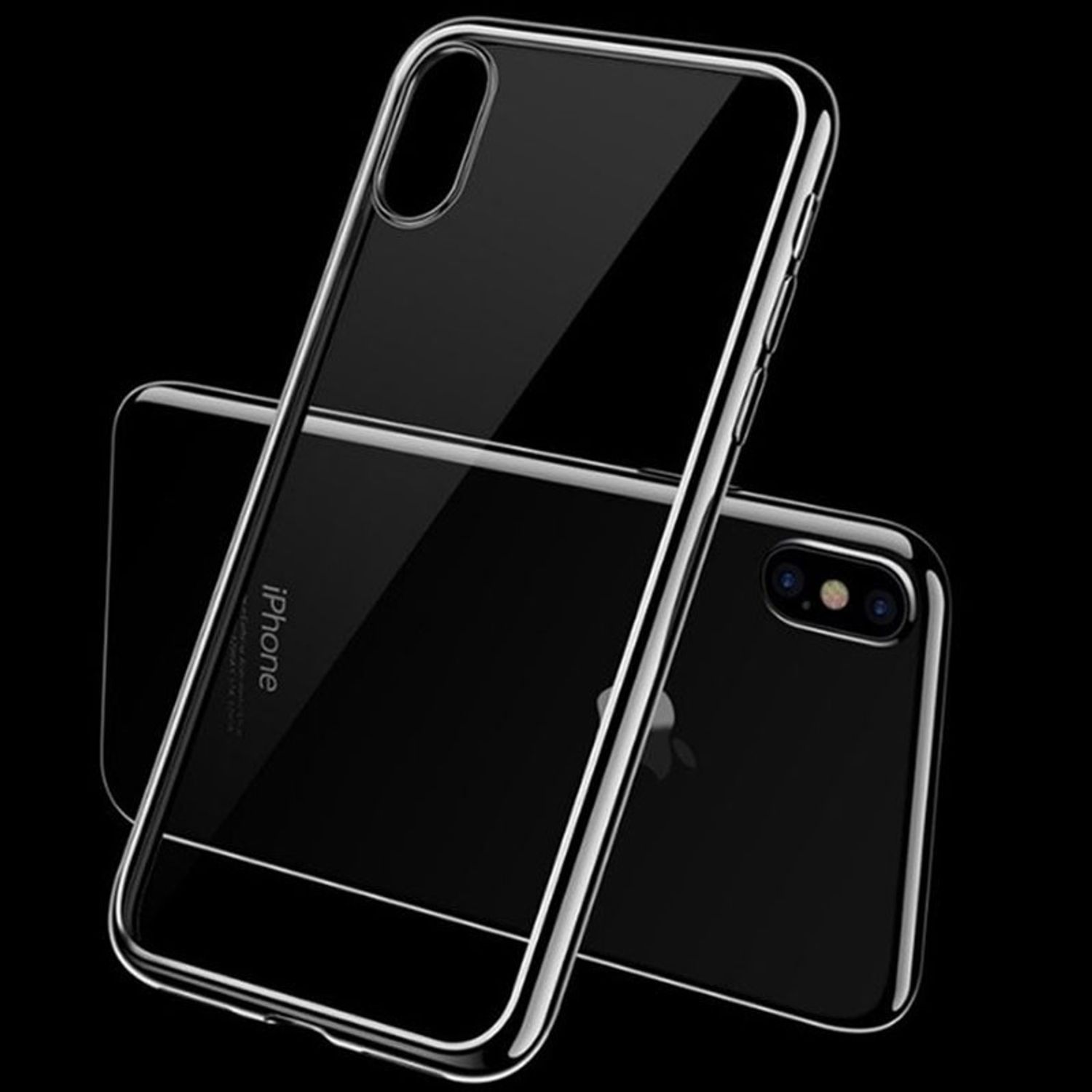 Husa protectie Iphone XS, ultra slim, din silicon Argintiu fotografia produsului View 2 L