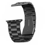 Curea compatibila Apple Watch, metalica, 42/44mm Negru fotografia produsului