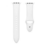 Curea compatibila Apple Watch 1/2/3/4, silicon, 42/44 mm Alb fotografia produsului