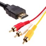 Cablul RCA HDMI la VGA + Audio 3x, Gonga&reg; Negru fotografia produsului View 2 S