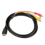 Cablul RCA HDMI la VGA + Audio 3x, Gonga&reg; Negru fotografia produsului