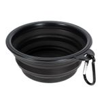 Bol mancare pentru animale, pliabil, din silicon, Gonga&reg; Negru fotografia produsului