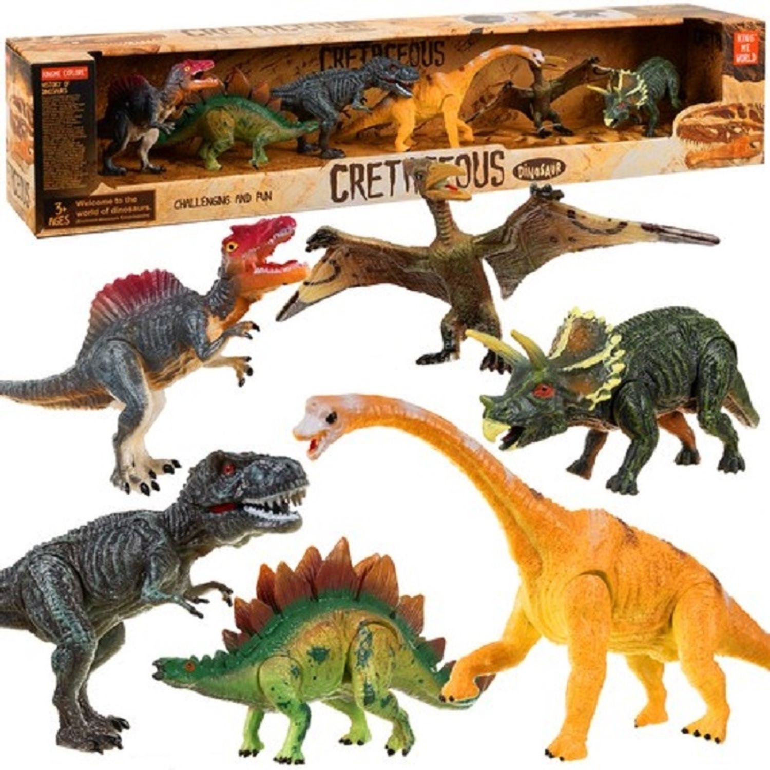 Set 6 figurine, model dinozaur, Gonga&reg; Multicolor fotografia produsului View 2 L