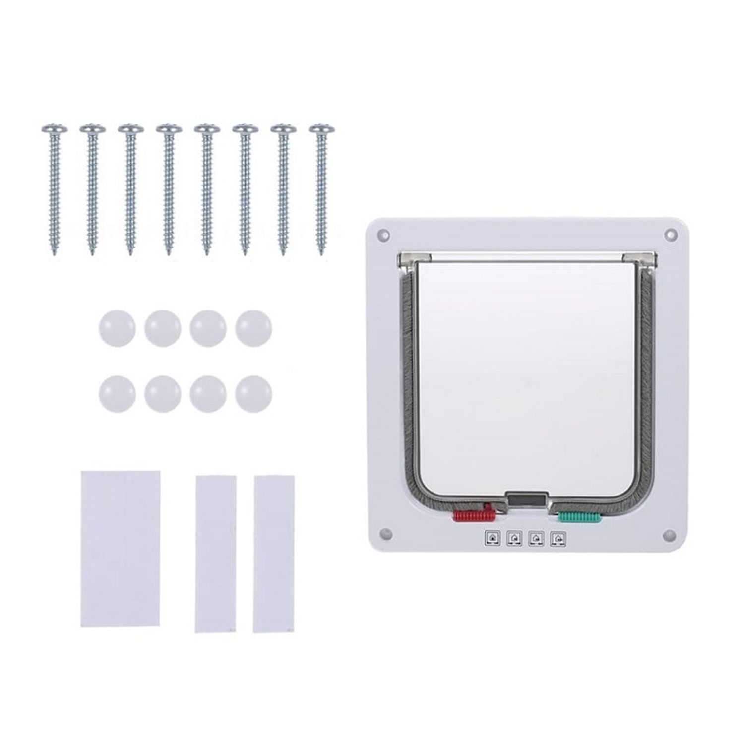 Usa batanta din plastic, pentru pisici, Gonga&reg; Alb L fotografia produsului View 5 L