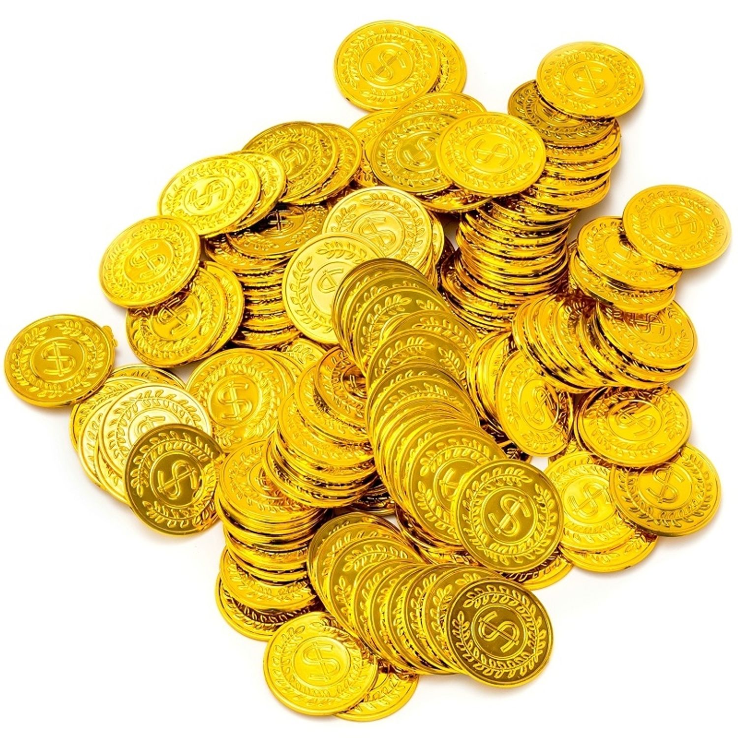 Set 144 monede de joc model dolar, din plastic, Gonga&reg; Auriu fotografia produsului View 2 L