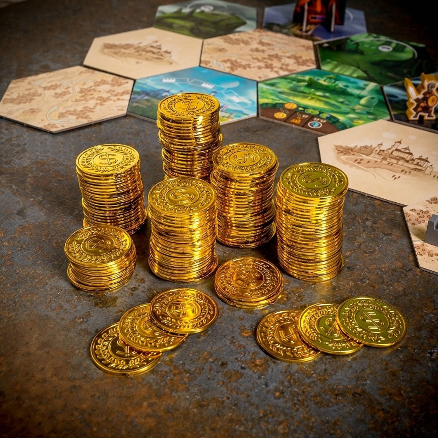 Set 144 monede de joc model dolar, din plastic, Gonga&reg; Auriu fotografia produsului View 4 L