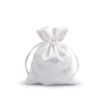 Saculet din satin pentru cadouri Kyrra, 9,5x13 cm Alb fotografia produsului