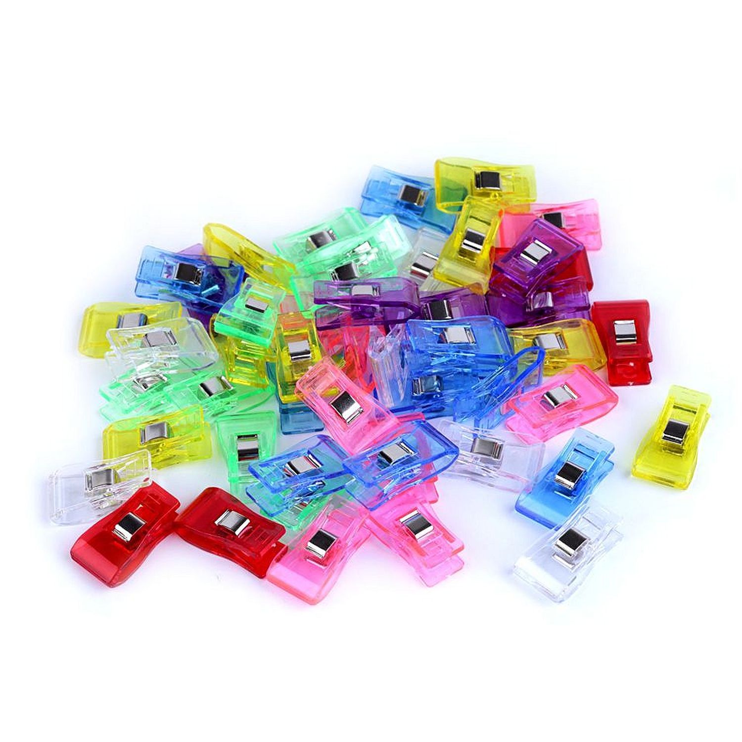 Set 10 clipsuri fixare materiale textile, 18x33 mm, multicolor fotografia produsului View 2 L