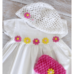 Set 10 margarete decorative textile Kyrra, diametru 27 mm, Galben fotografia produsului View 4 S