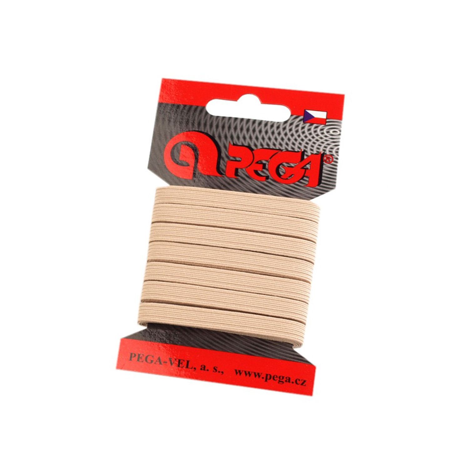 Elastic simplu plat, latime 6.6 mm, lungime 5 m, Crem fotografia produsului