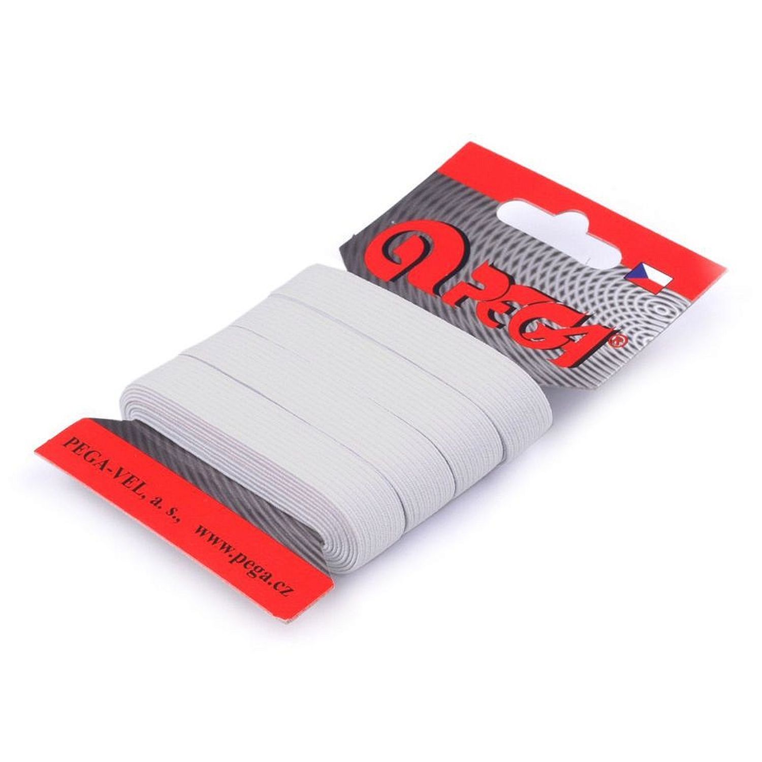 Elastic simplu plat, latime 12 mm, lungime 5 m, Alb fotografia produsului